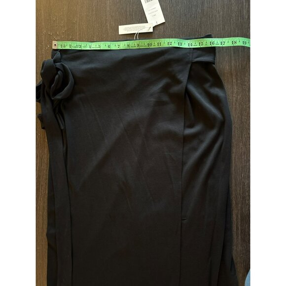 NWT Vince Black Midi Wrap Skirt Style V565383318 100% Pima Cotton Size M - Picture 7 of 8